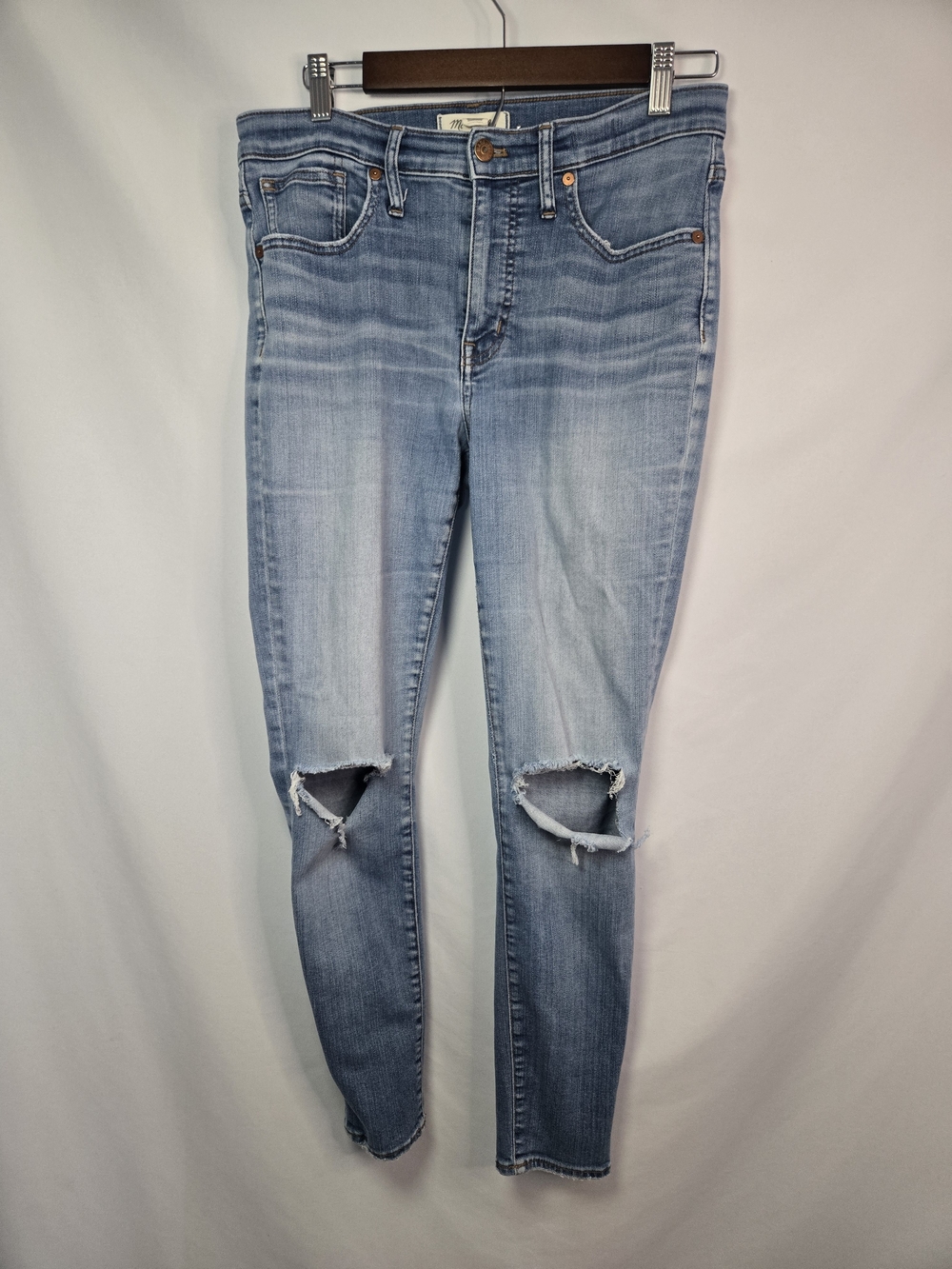 Madewell Light Blue Distressed Skinny Jeans – Size 29